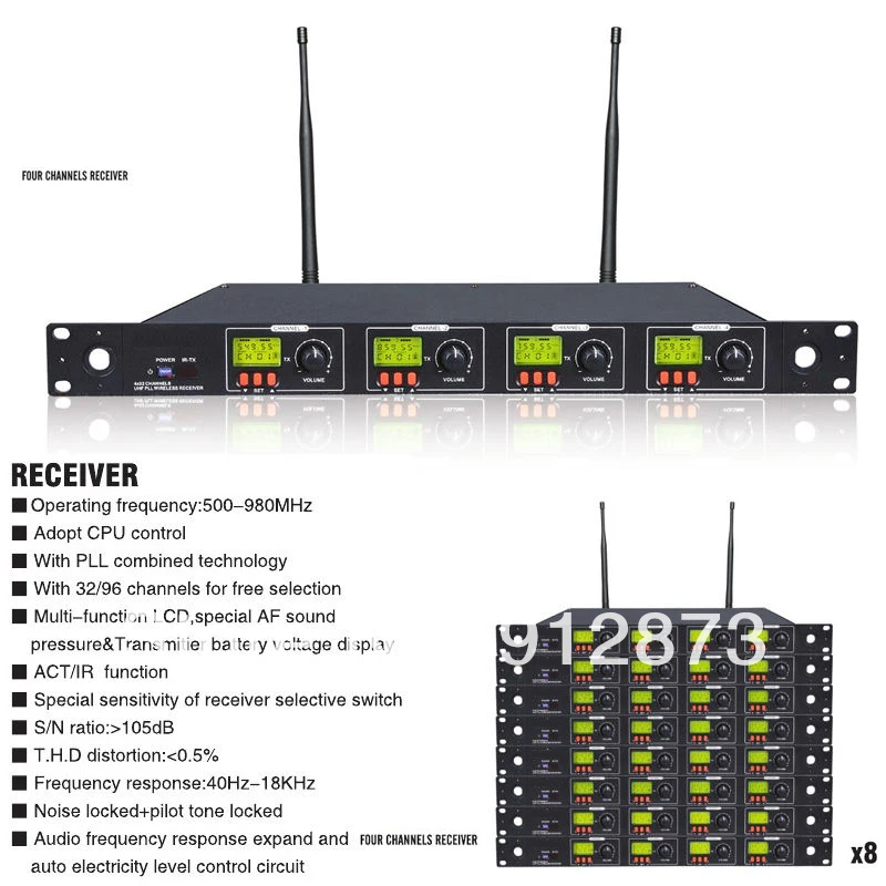U4-OK-2H-B PRO 4 Ручной беспроводной микрофон для DJ и караоке | Электроника