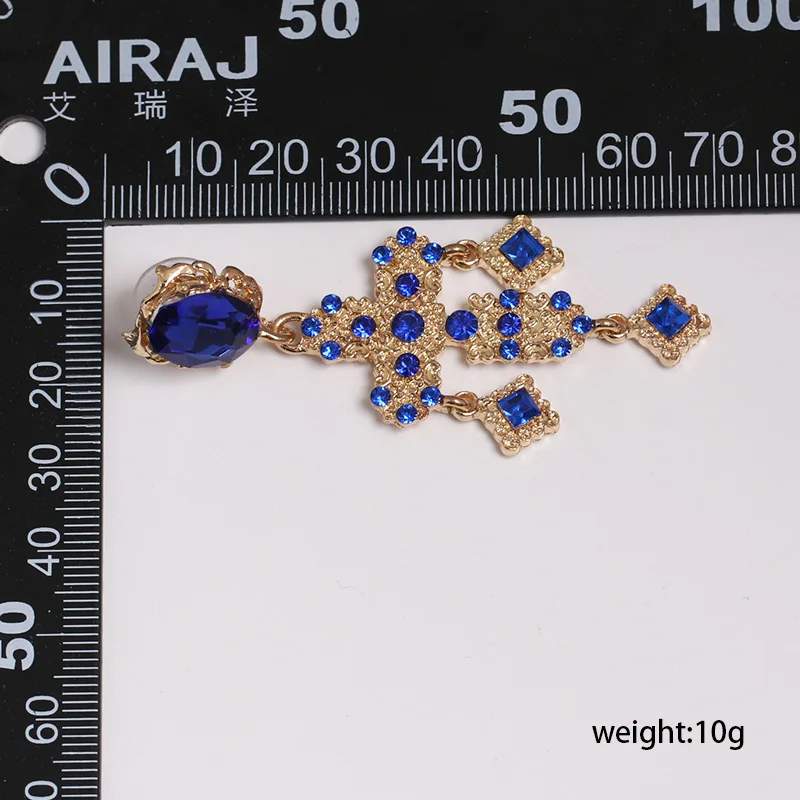 Новое поступление JURAN винтажные бриллиантовые серьги для женщин в стиле барокко