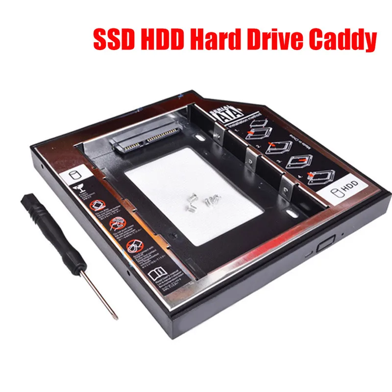 Универсальный 2,5 ''2nd HDD корпус SSD SATA жесткий диск чехол Caddy адаптер отсек для IBM/lenovo Thinkpad T430 T430i W530 T530 T530i
