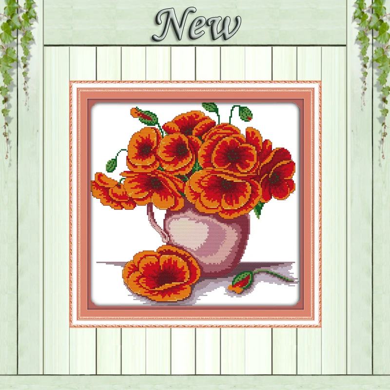 Beautiful Colorful flowers Pattern printed on the fabric DMC 11CT 14CT Cross Stitch kits needlework Sets DIY crafts embroidery | Дом и сад