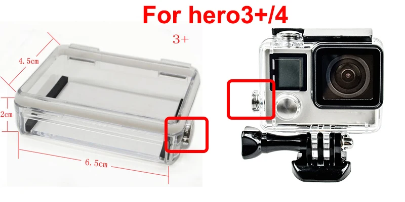 Для Gopro аксессуары ЖК-дисплей экран Bacpac батарея водонепроницаемый корпус чехол задняя крышка для GoPro Hero 4 3+ 3 корпус