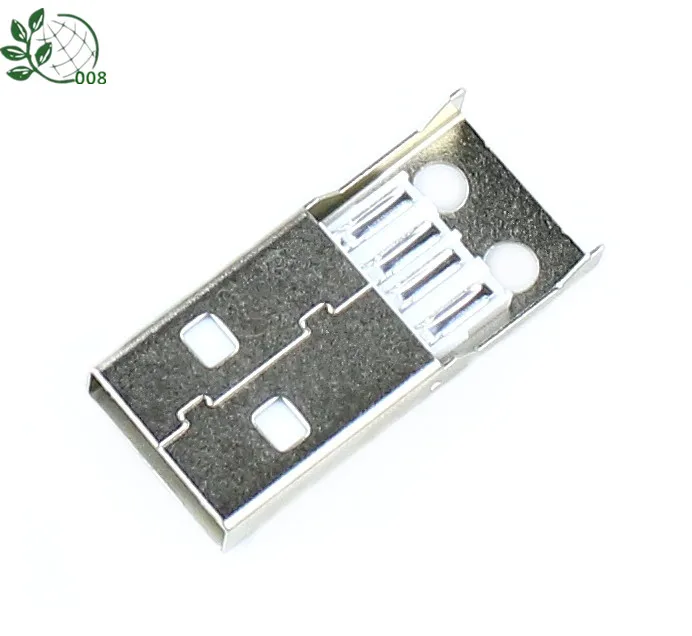 Новинка 10 шт. Тип A входящий штекер USB 4 Pin разъем с черной Пластик крышка |