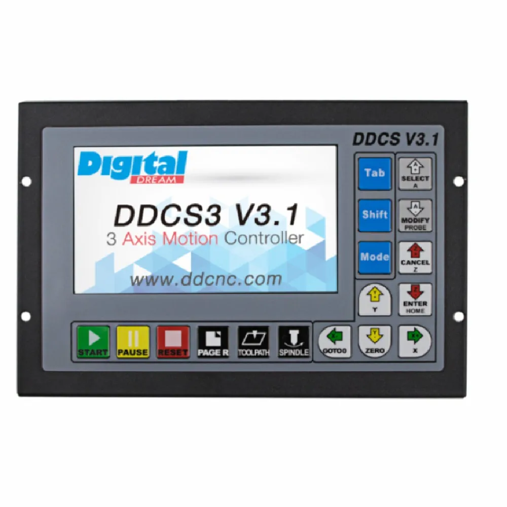 Модернизированный 5 ''DDCSV3.1 3/4 оси 500 кГц g-код Автономный контроллер все металлические корпуса Заменить Mach3 USB CNC контроллер для ЧПУ
