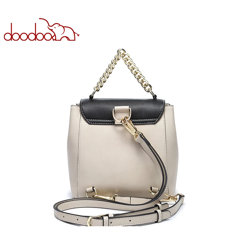 Фото Рюкзак DOODOO Женский, из искусственной кожи, с цепочкой, 2019 №4