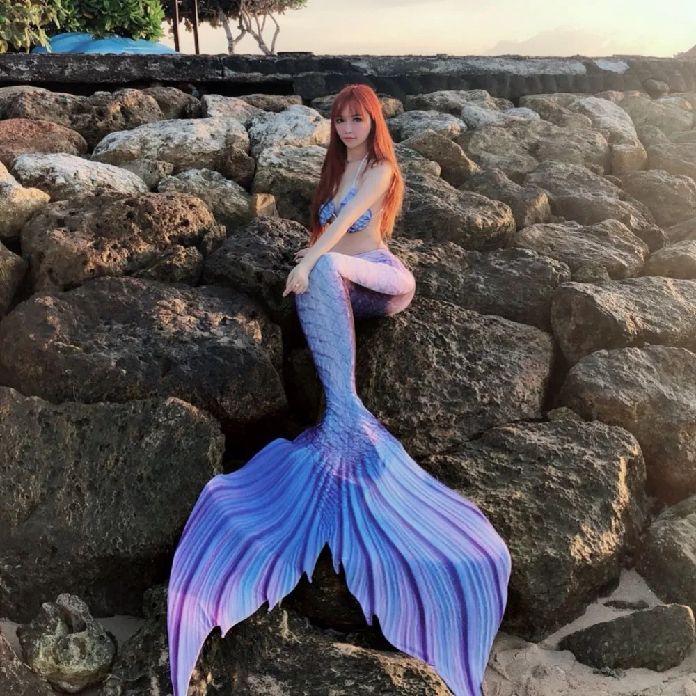Customized New Mermaid Tail for Swimming Swimsuit Tail and Fins Mermaid Tails With Monofin Adult Kids Swimmable Cosplay Costumes