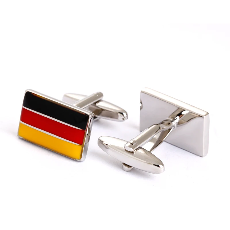 Men Jewelry Cufflinks Series Of Three Colors Square Shape Men's Shirts World National Flag Cuff Link | Украшения и аксессуары