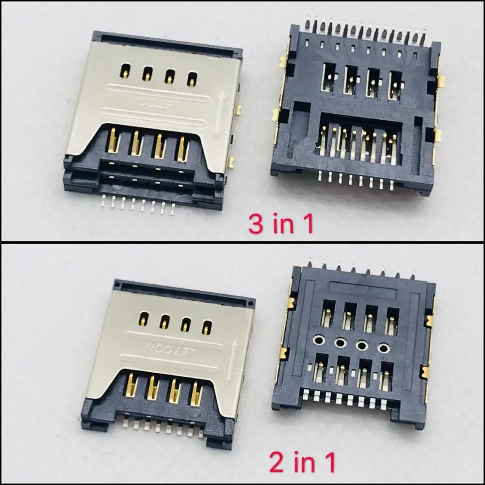 

OPPO VIVO Oneplus 3in1 Domestic Smartphone LCN Redmi Coolpad 8PIN Micro Dual SIM SD TF Card Slot Tray Holder PCB FPC Connector