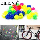 36 штПартия Красочные Пластик для установки на трубу велосипедного колеса зажим Спираль светящиеся шарики велосипеда декорации
