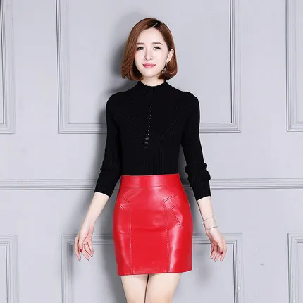 Кожаная юбка из овечьей кожи Tao Ting Li Na 18K97 |