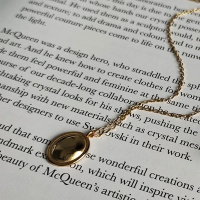 Gold Necklace LouLeur 925 пробы Серебряное ожерелье с подвеской s Геометрическая простая ключичная цепочка вечерние женские золотые ювелирные украшения подарок - Цвет камня: Gold Necklace