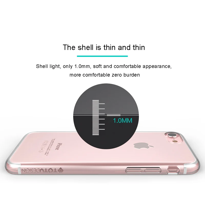 TOTU чехол для телефона iPhone 8 7 Plus Прозрачный Мягкий ТПУ силиконовый 8plus 7plus Coque Fundas |