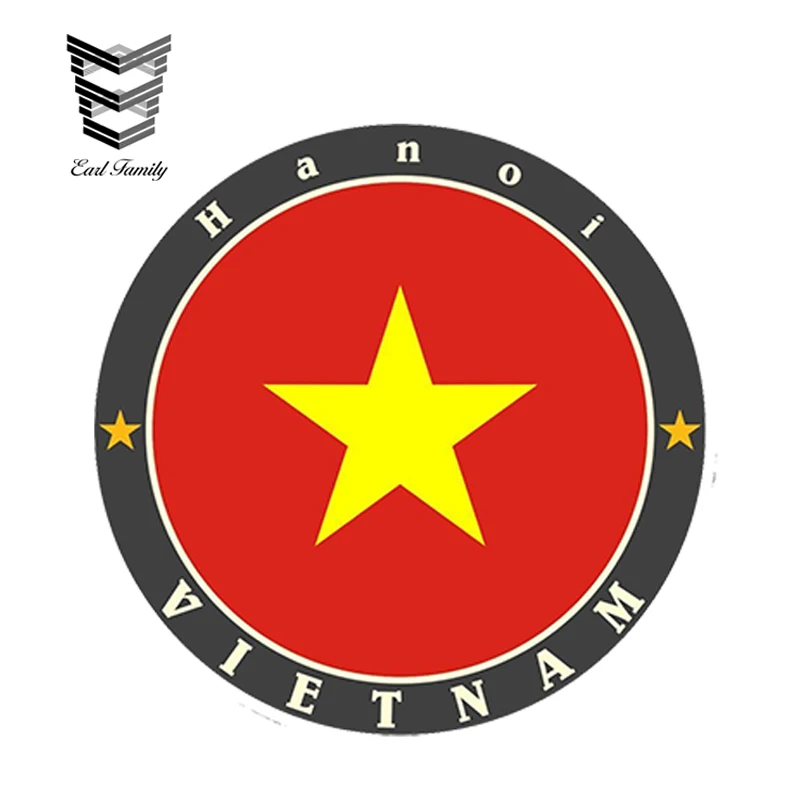 

EARLFAMILY 13cm x 13cm Car Styling Car Sticker Vietnam Vinyl Sticker Laptop Travel Luggage Decal Waterproof Car Accessories