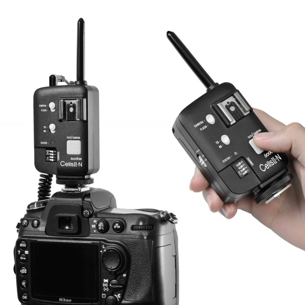 Высокоскоростная вспышка Godox Cells II для студийной фотосъемки, Беспроводная дистанционная синхронизация вспышки со скоростью 1/8000 для камеры Nikon