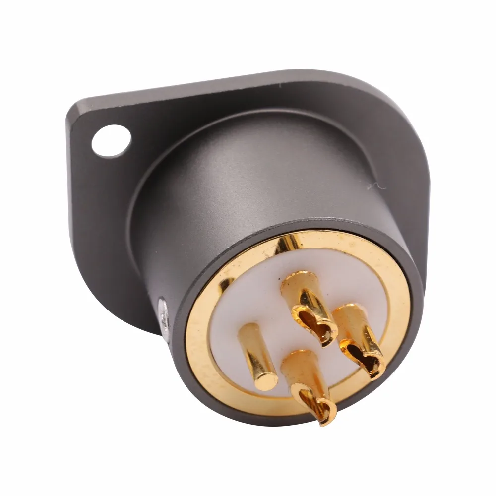 Выборг 3pin Мужской Женский XLR разъем Jack Чистая медь проводник тефлоновый изолятор золото/родий покрытием Hifi аудио
