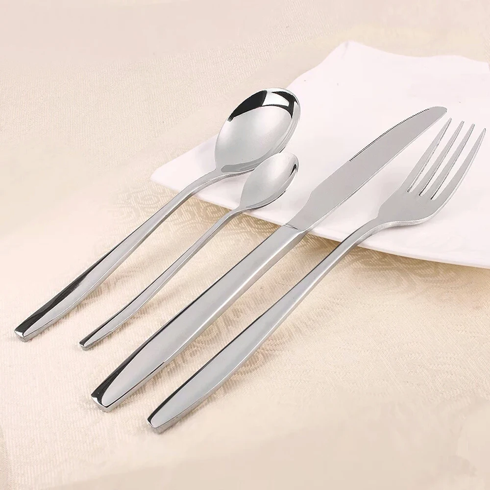 Столовая ложка вилка из нержавеющей стали нож вилки ложки столовые приборы