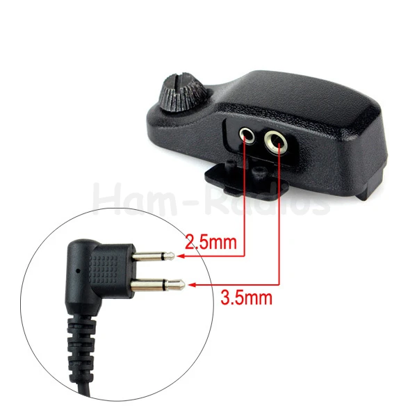 Аудио адаптер для Motorola портативные радиостанции XPR6550 XIR P8268 до 2pin Jack 3,5 мм/2,5 мм GP300 GP88