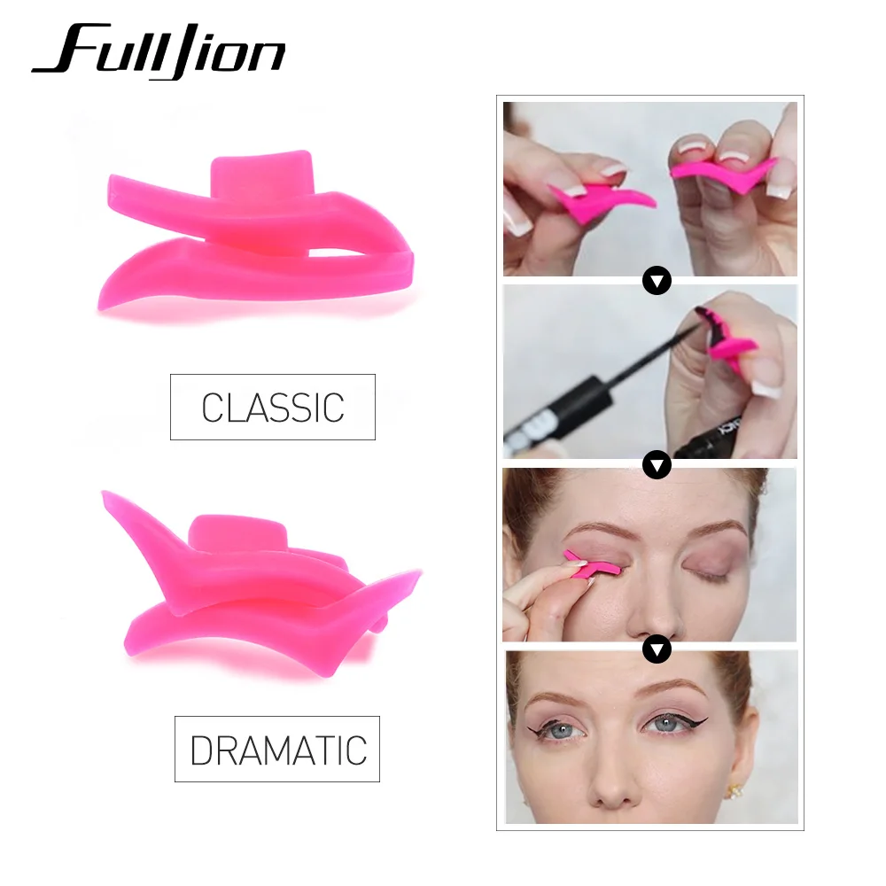Fulljion 2 шт. подводка для глаз трафарет портативный легко носить штамп в форме крыла
