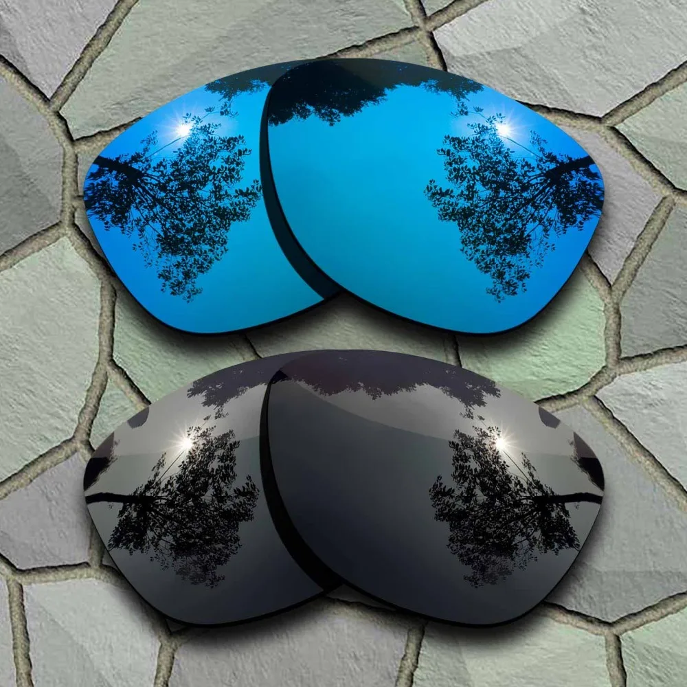 Поляризованные Сменные линзы Oakley Frogskins серые черные и голубые солнцезащитные