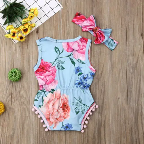 Детский Блестящий комбинезон без рукавов с кисточками + повязка на голову одежда