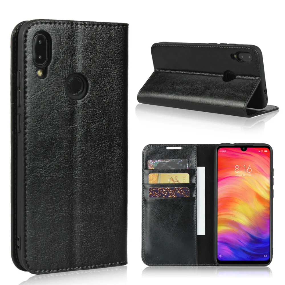 Чехол для телефона Xiaomi Redmi Note 7 откидной силиконовый чехол накладка из