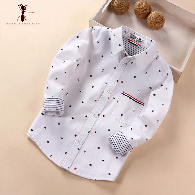 Рубашка в горошек для мальчиков хлопковая Повседневная Блузка стиле кунг фу с