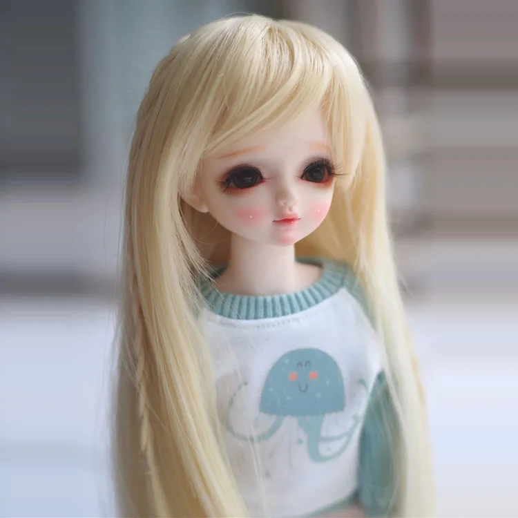 Новинка 1/3 1/4 1/6 Bjd SD парик для куклы светлый блонд цвета высокая температура BJD