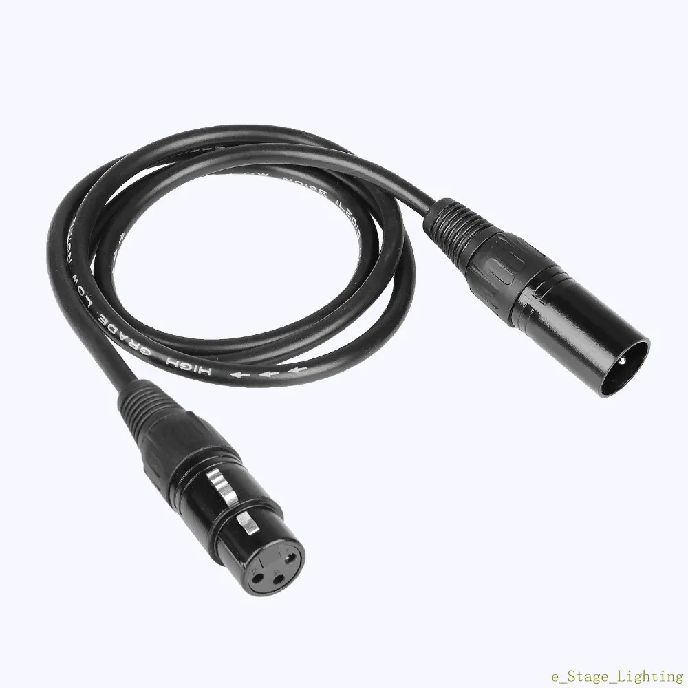 3-контактный 1 м 3 фута DMX кабель DJ сценисветильник световой XLR штекер-гнездо | Лампы