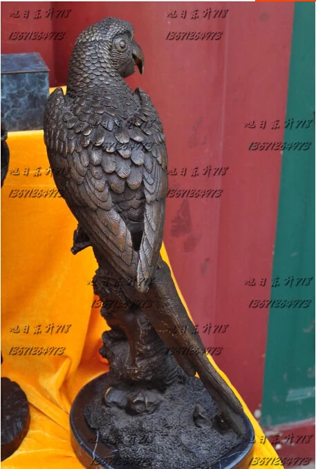 SCY Western European parrot animal bronze sculpture statue copper handicrafts | Дом и сад