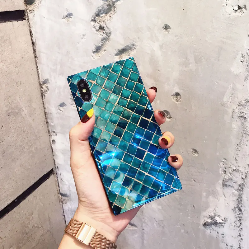 Роскошная квадратная силиконовая форма Coque для i Phone 6 7 X Plus чехол для Apple чехол для iPhone 6 6s 8 силиконовый Coque Shell ipone 6 s Capinha