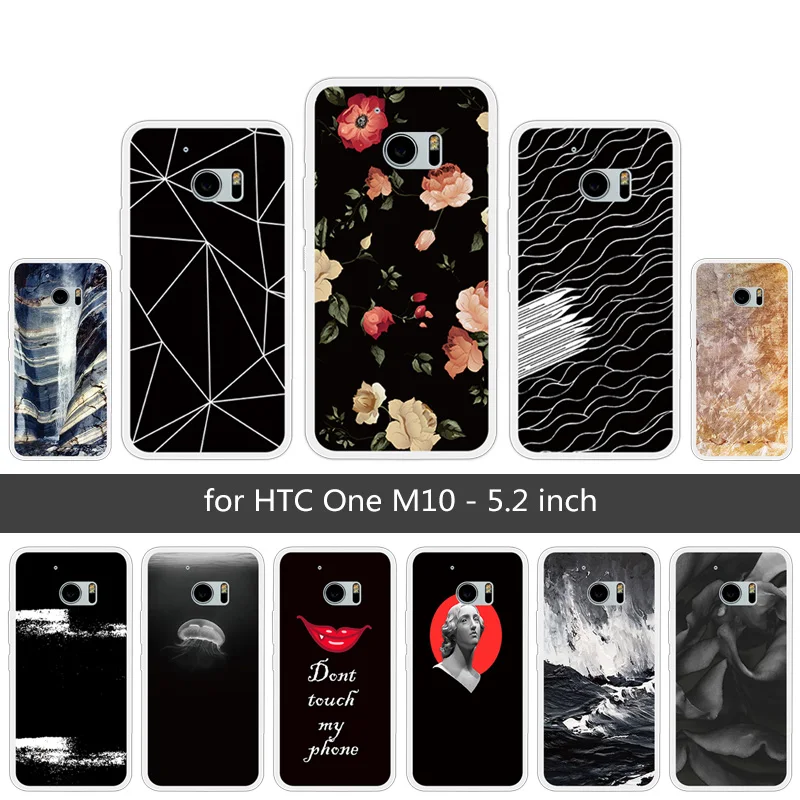 For One M10 Fundas Soft Silicone Transparent TPU Fancy Back Cover for HTC 10 Phone Case 5.2 inch Coque Capa |