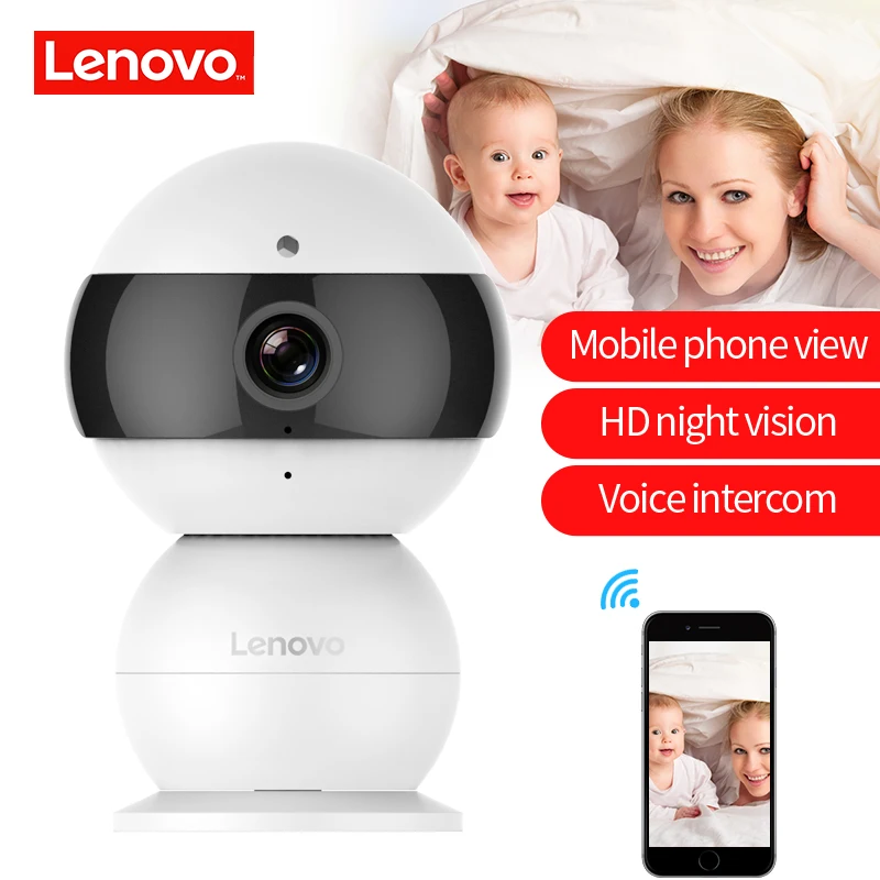 LENOVO Снеговик ip камера WiFi Беспроводная мини HD 720 P безопасности Детский монитор и IR