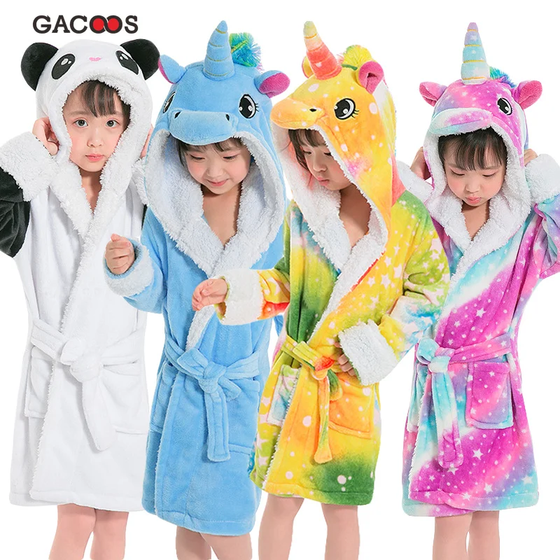 Детская одежда для сна Халаты Одежда маленьких девочек Халат с героями