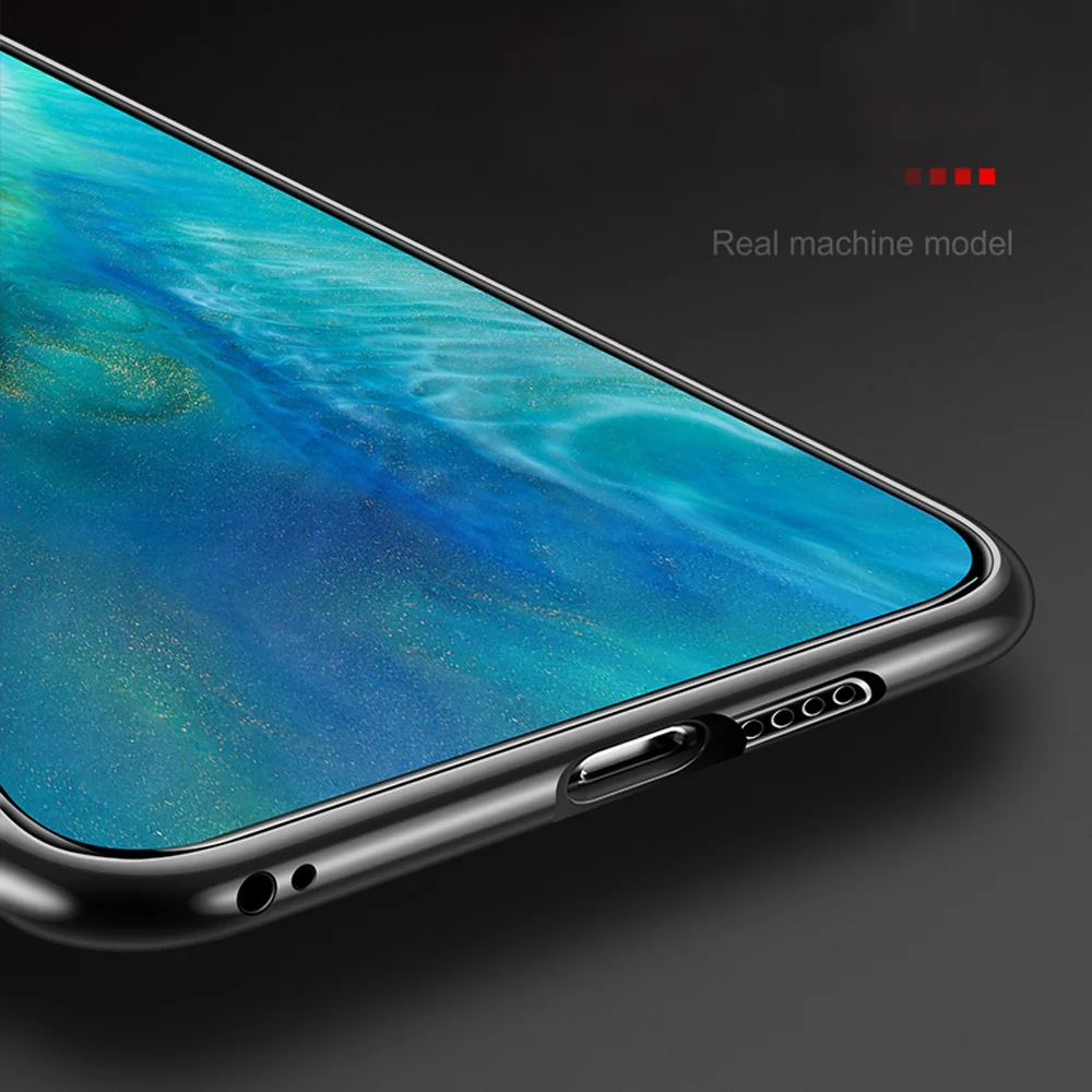 

For Huawei P30 / P30 Pro Magnetic Adsorption Bumper Tempered Glass Back shockproof Case Hard Clear Flip Cover