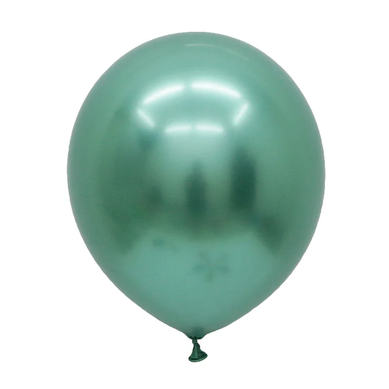Green 30/50/100 шт 12 дюймов шары из латекса цвета металлик на толстом жемчужный хром металлический сплав Цвета фотография Свадебная вечеринка украшения - Цвет: Green