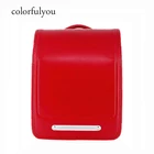 Ортопедический школьный ранец Randoseru, брендовый водонепроницаемый детский рюкзак из искусственной кожи для девочек и мальчиков, школьные портфели, школьная сумка в японском стиле