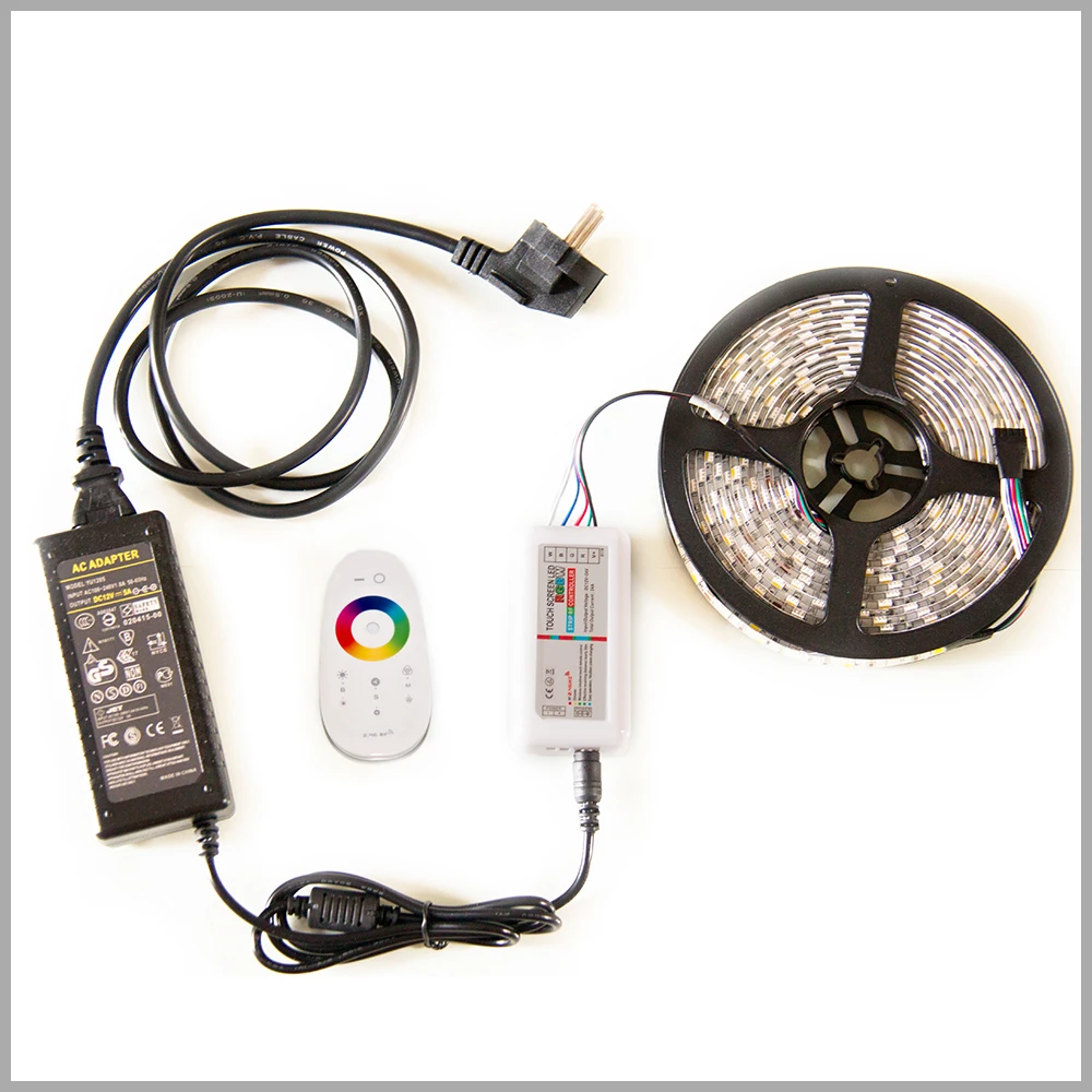 Набор светодиодных лент DC12V SMD 5050 RGB RGBW диодный Водонепроницаемый светодиодный Скотч+ пульт дистанционного управления+ блок питания гибкий светильник 20 м 5 м
