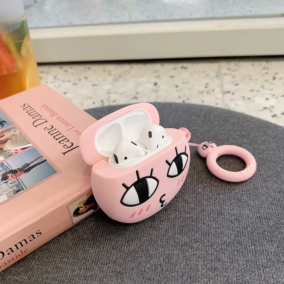 Чехол для наушников для Airpods 2, чехол, силиконовый, 3D, молочный чай, мультяшный милый медведь, чехлы для Apple Air Pods, чехол для наушников, аксессуары