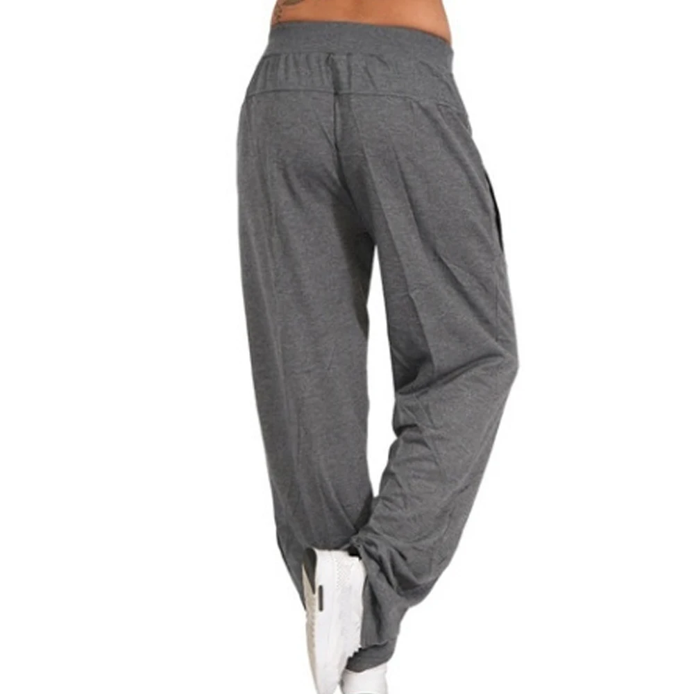 Женские повседневные свободные штаны для бега размера плюс спортивные брюки на