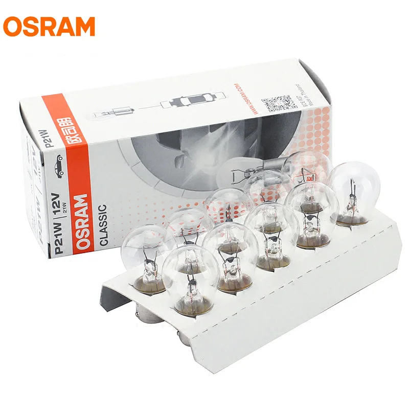 10 шт. OSRAM S25 H6W H21W P21W PY21W 12 в оригинальные линейные поворотные сигнальные лампы стоп