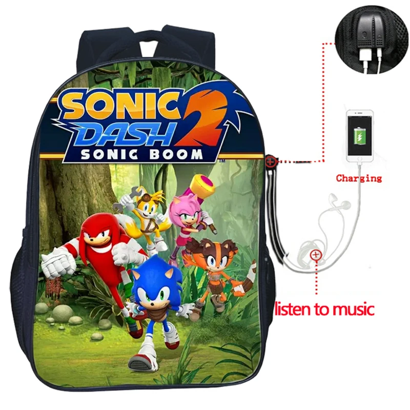 Sonic зубная щётка USB заряд рюкзак для учеников, мальчиков и девочек сумки модные школьные сумки для подростков повседневные Для мужчин Для женщин подростков распылитель ранцевого типа для с - Цвет: 11