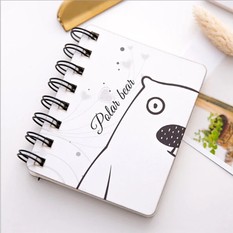 Kawaii мини записная книжка с животным выражением портативный Блокнот канцелярские