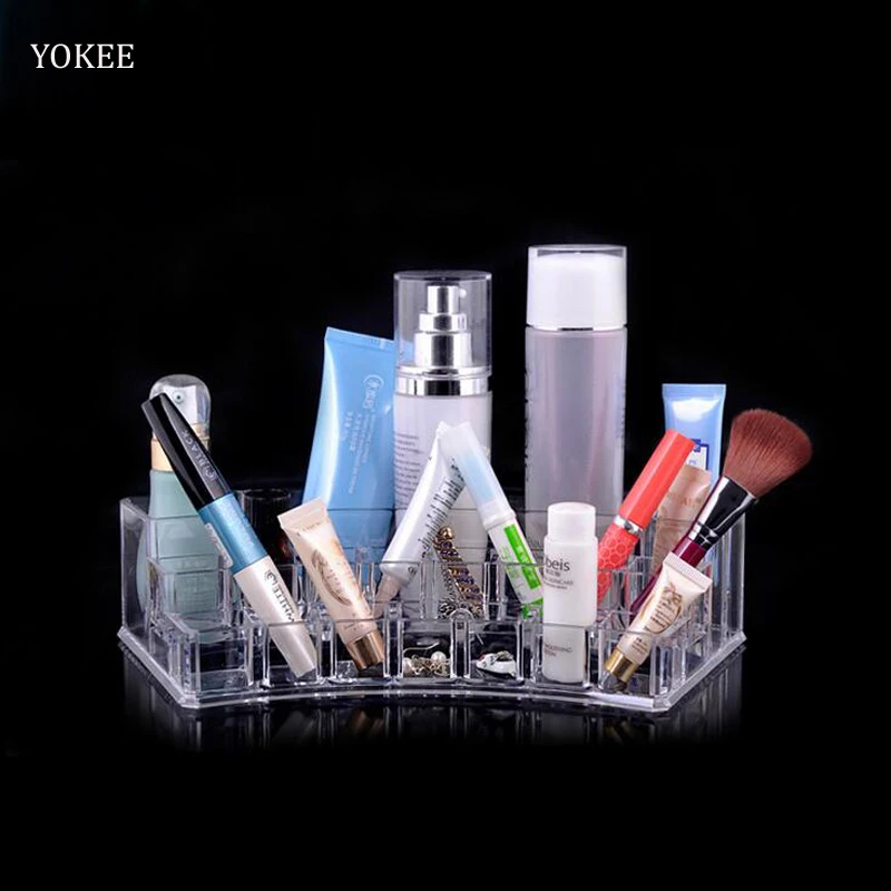 Yokee 19 сетки акриловые составляют организатор косметический стеллаж Помада