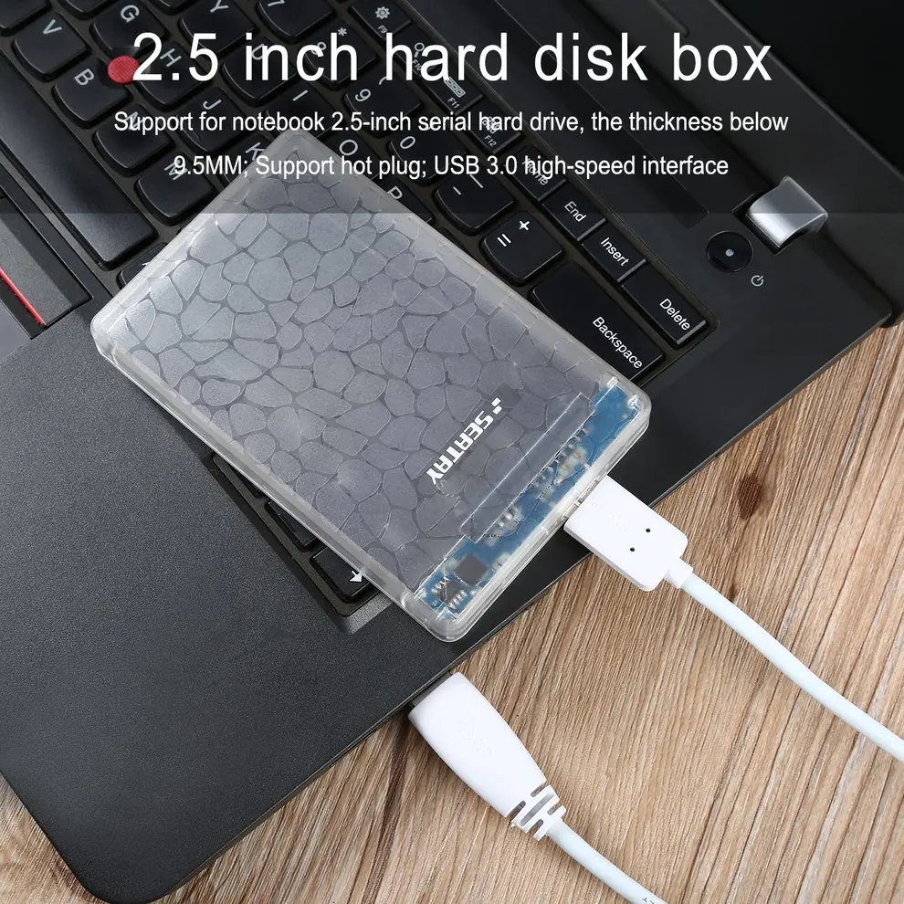 SEATAY HD101 2," USB 3,0 SATA 3,0 Hd коробка HDD жесткий диск Корпус для внешнего жесткого диска инструмент бесплатно 5 Гбит/с прозрачный 4 цвета