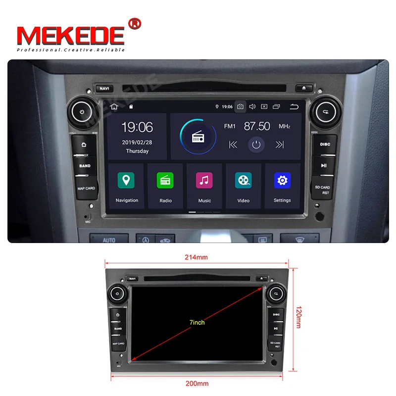 IPS экран 4 + 64G Android 9 0 2 DIN автомобильный радиоприемник с навигацией GPS для opel Vauxhall Astra