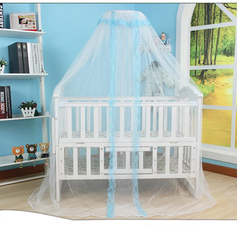 1 * москитная сетка Лидер продаж для детской кроватки занавесок навес 2018 синий