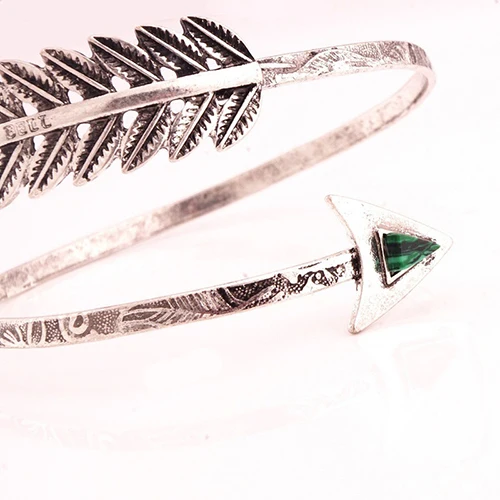 Женский Спиральный Браслет-манжета спираль племенная стрела верхняя рука