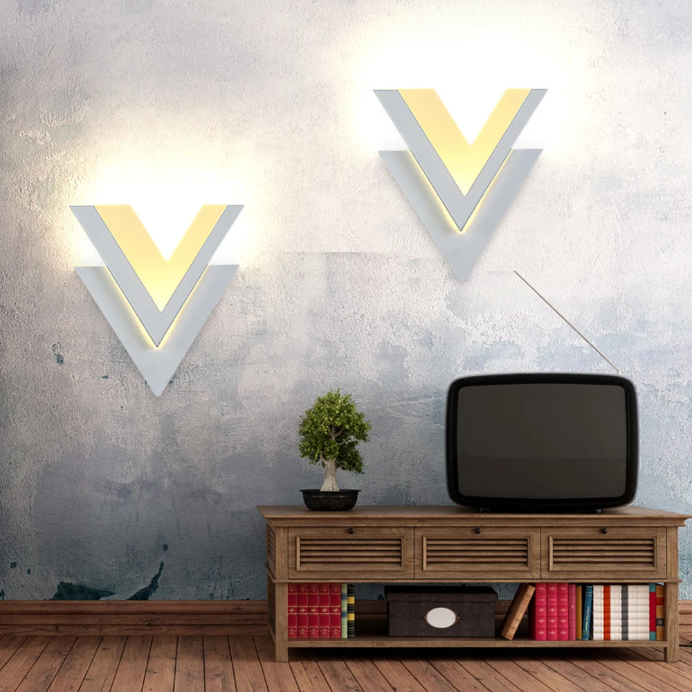 Новый V-образный настенный светильник светодио дный простой проход коридора