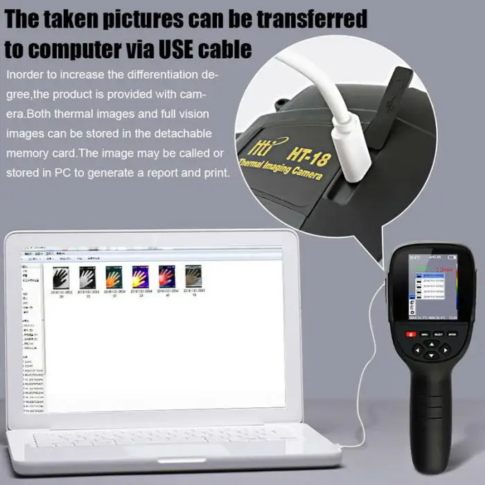 HT-18 Тепловая Imagem камера Flir Imager IR термометр Автомобильный диагностический инструмент