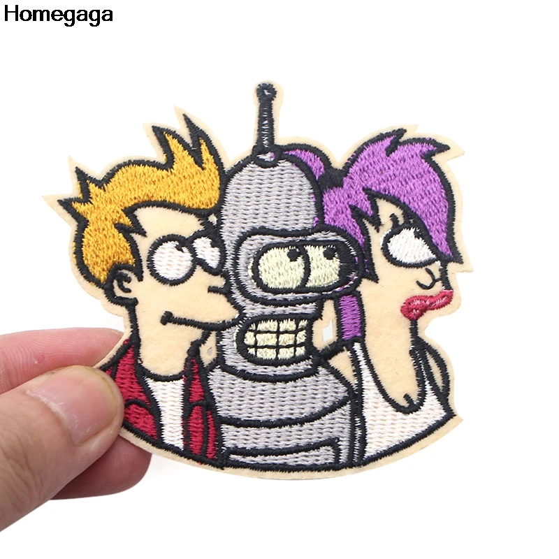 Homegaga Futurama мультфильм аппликационные заплатки Сделай Сам Утюг на para обуви джинсы мешок рубашка одежда наклейки вышитые значки D2092