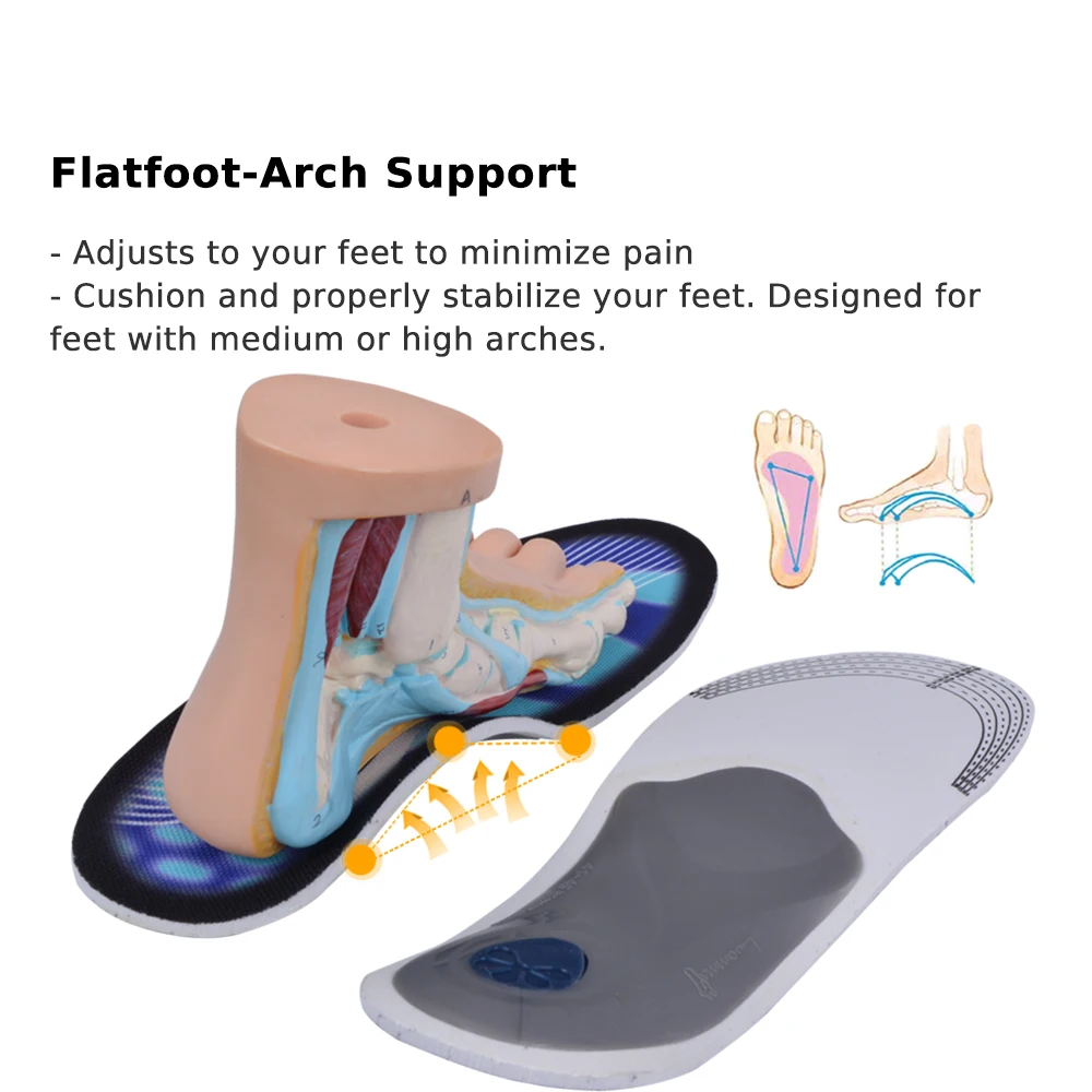 Ортопедические силиконовые стельки 36 48 размеров 2 5 см|insole foot care|insoles archinsoles arch supports